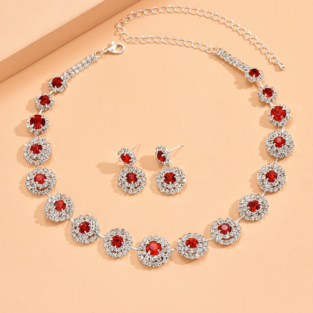Bridal Necklace and Earrings Set, Four Styles — detail close-up