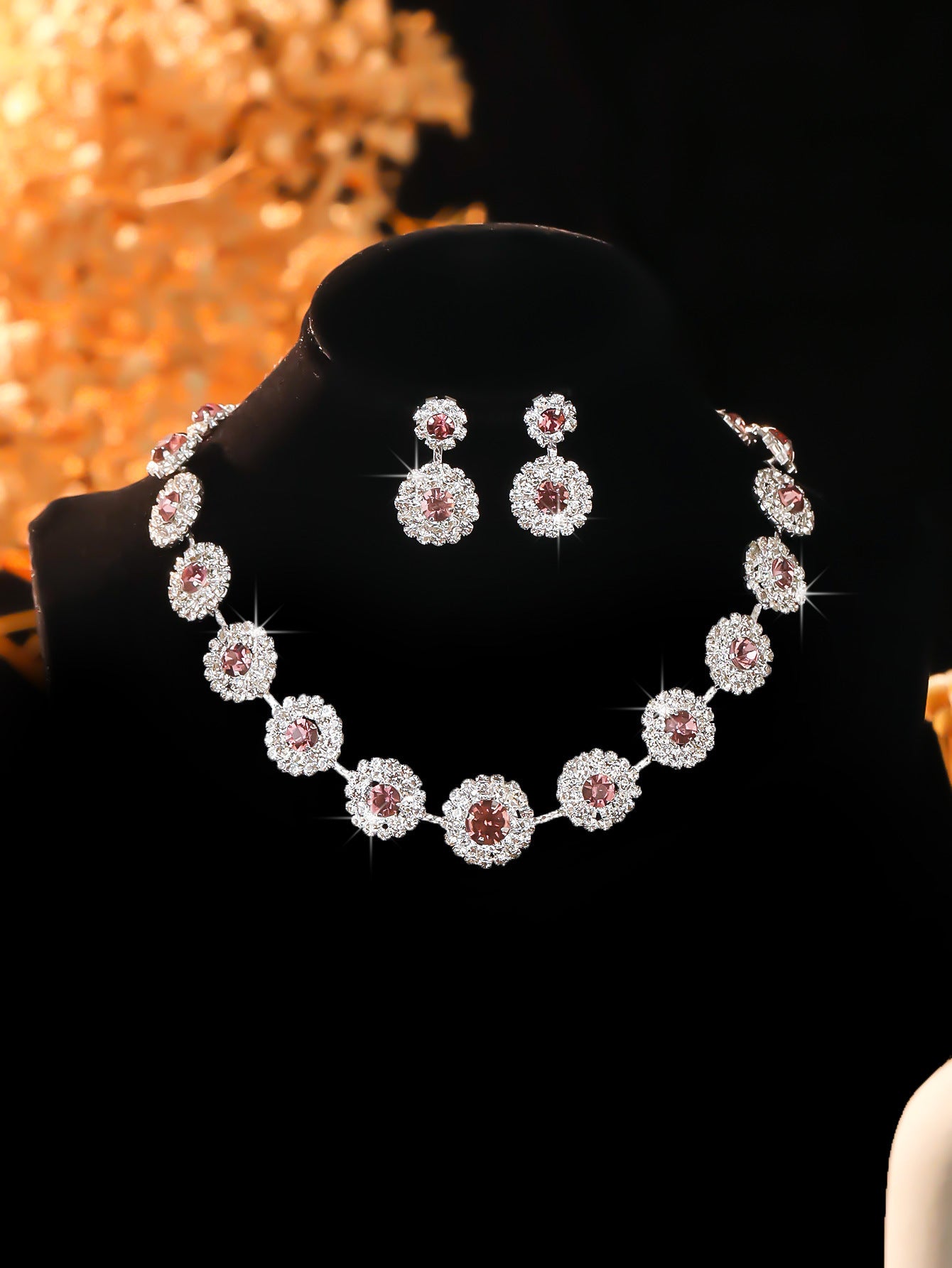 Bridal Necklace and Earrings Set for Weddings, Banquets and Evening Dress