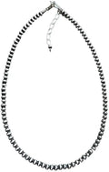 Sterling Silver Pearl Necklace, 4mm