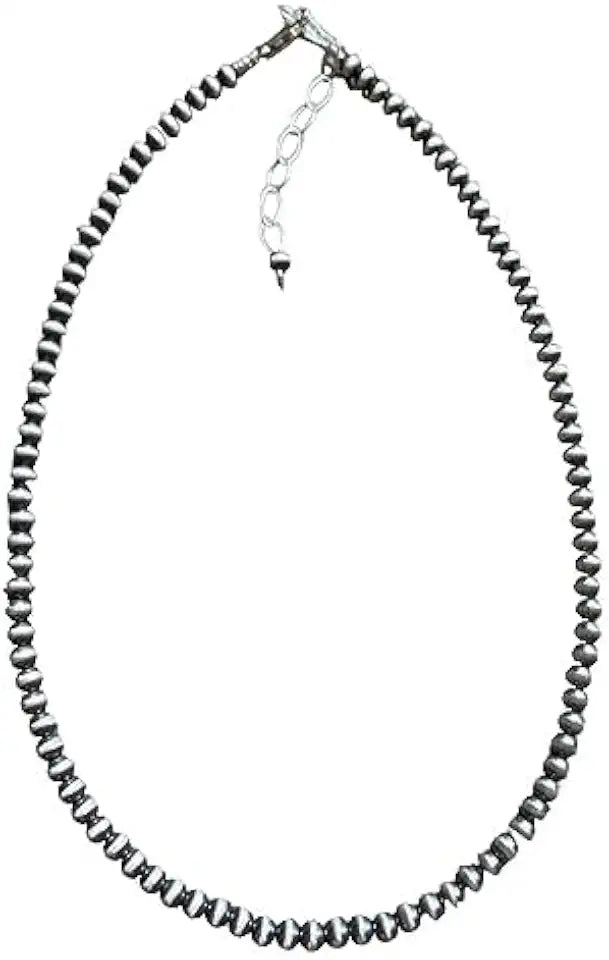 Sterling Silver Pearl Necklace, 4mm