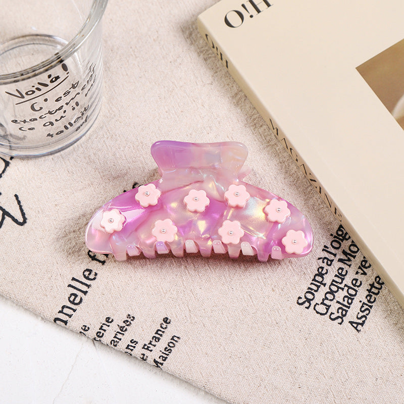 Cellulose Acetate Butterfly Hair Claw Clip in Four Designs — front view