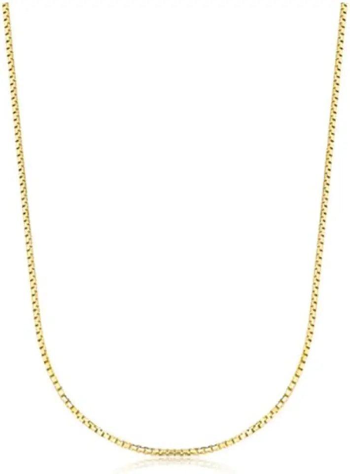 Gold-Tone Square Box Chain Necklace