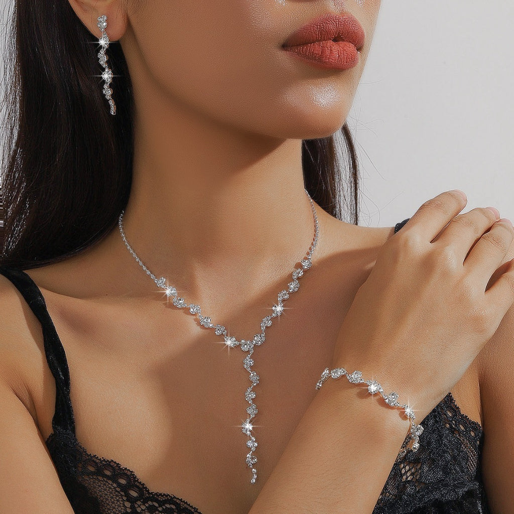Wedding Jewelry Set for Women, Necklace — front view