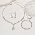 Teardrop Rhinestone Jewelry Set for Women – 2-Piece, 3-Piece or 4-Piece Options