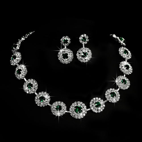 Bridal Necklace and Earrings Set, Four Styles — detail close-up