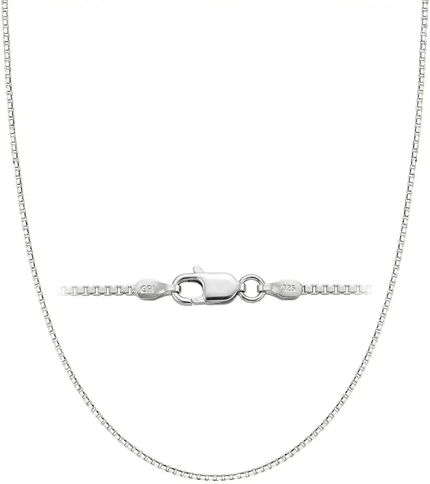Sterling Silver Box Chain Layered Necklace