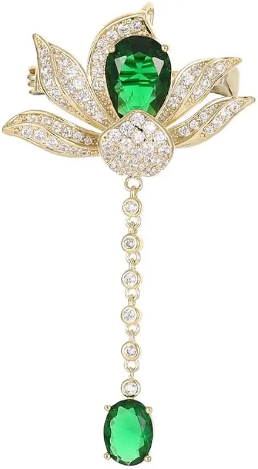 Gold-Tone Freshwater Pearl Brooch