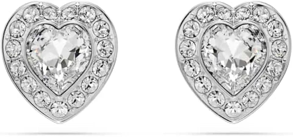 Rhodium-Plated Crystal Earrings