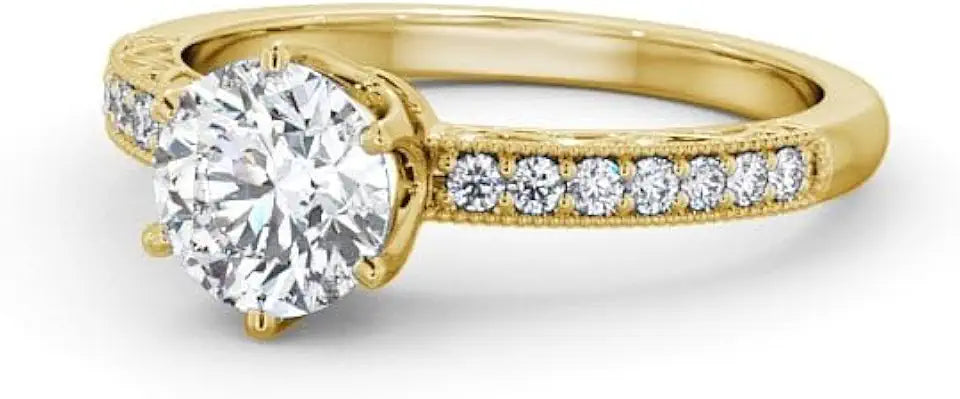 Gold-Tone Round Wedding Band