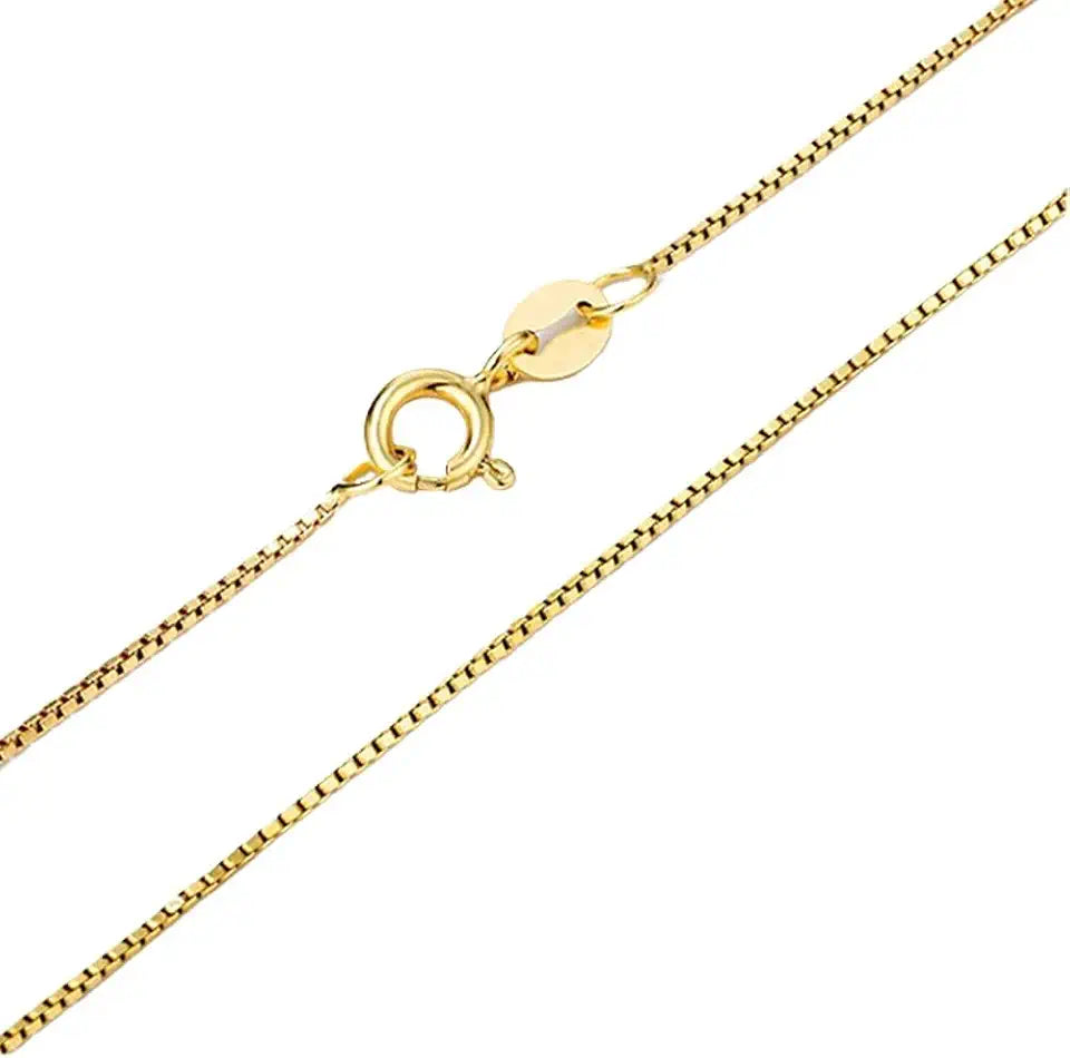 Gold-Tone Box Chain Necklace