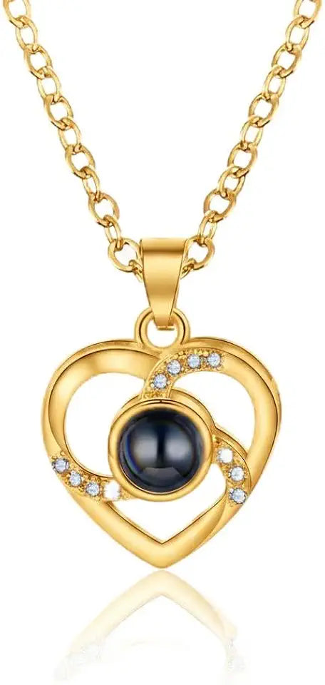 Gold-Tone Heart Infinity Necklace