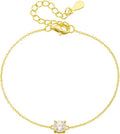 Gold-Tone Moissanite Bracelet