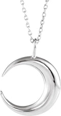 Sterling Silver Moon Necklace