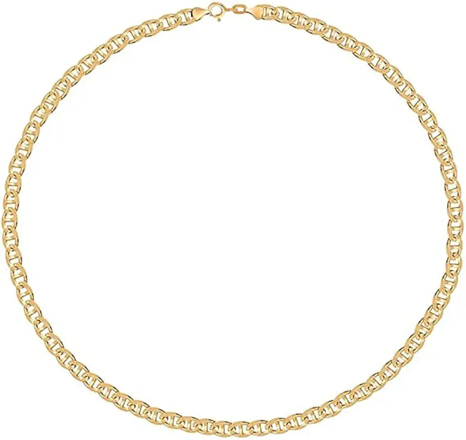 Gold-Tone Cuban Link Rope Anklet
