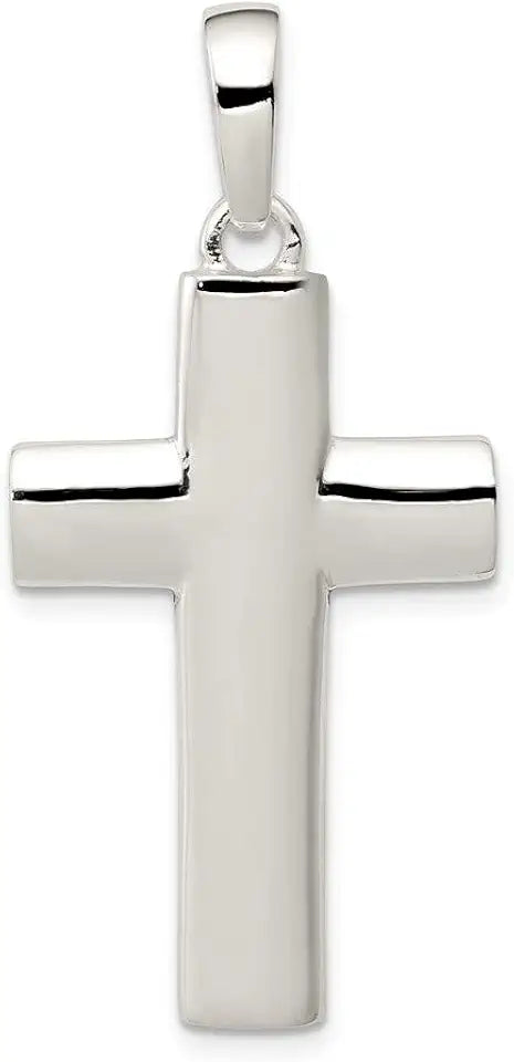 Sterling Silver Cross Pendant, 42mm