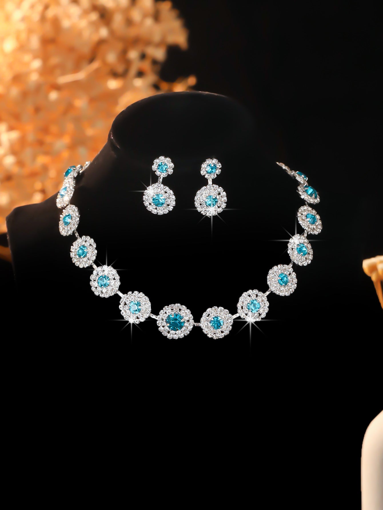 Bridal Necklace and Earrings Set for Weddings, Banquets and Evening Dress