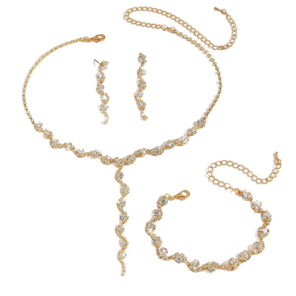 Wedding Jewelry Set for Women, Necklace — shown in use