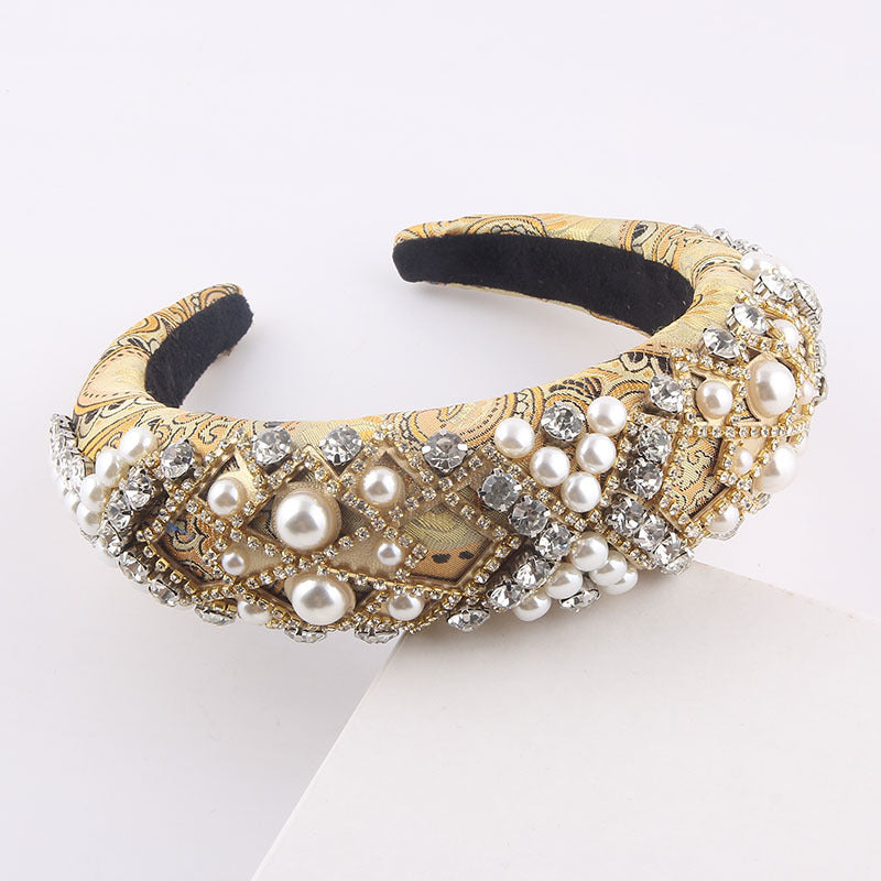 Oversized Baroque Padded Headband for Women, Three Designs — Statement Hair Accessory for Events