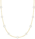 Gold-Tone Pearl Necklace, 5.5mm