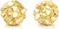 Gold-Tone Round Earrings