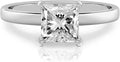 Gold-Tone Moissanite Solitaire Engagement Ring