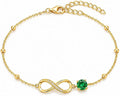 Gold-Tone Birthstone Infinity Bracelet