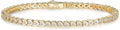 Sterling Silver Moissanite Tennis Bracelet, 2.8mm