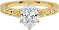 Oval Moissanite Engagement Ring