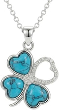 Sterling Silver Turquoise Heart Necklace