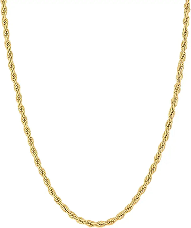 Gold-Tone Rope Necklace, 3.1mm