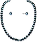 Round Black Pearl Jewelry Set