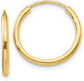 Gold-Tone Round Hoop Earrings, 1.5mm