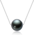 Sterling Silver Black Pearl Necklace