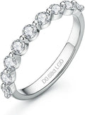 18K White Gold-Plated Sterling Silver Lab-Grown Diamond Ring