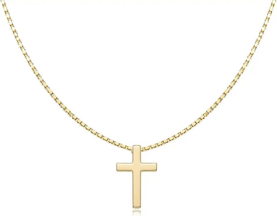 14K Gold-Plated Cross Necklace