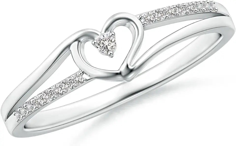 Sterling Silver Round Heart Ring