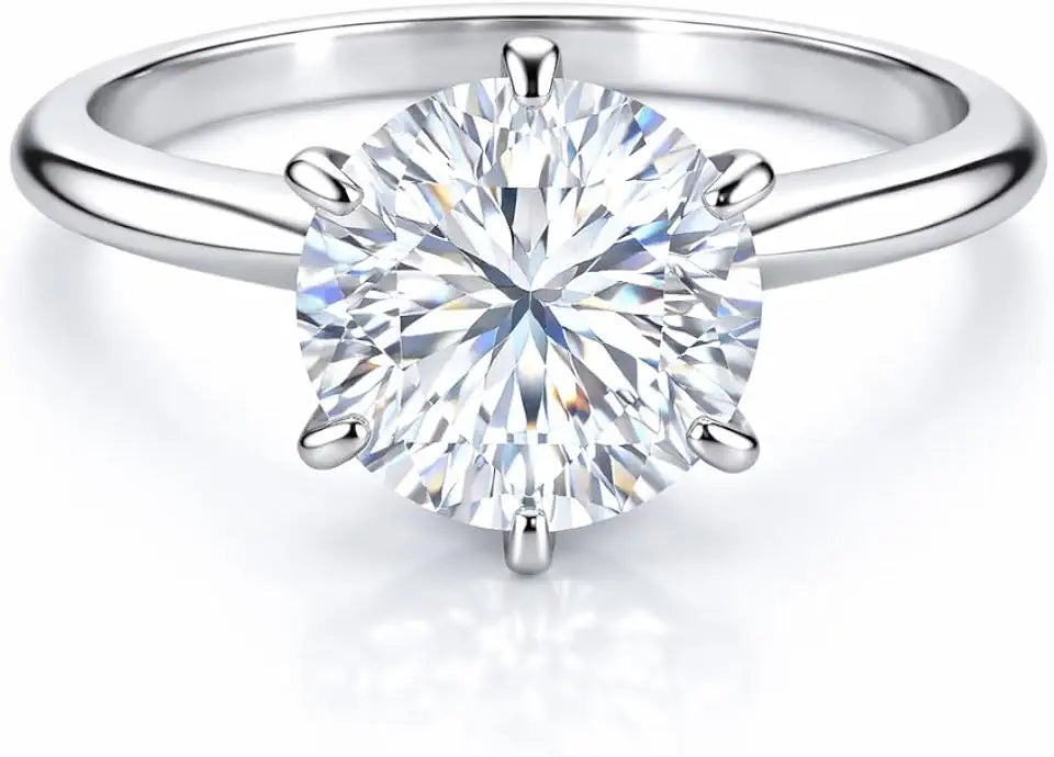 Moissanite Solitaire Engagement Ring
