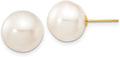 Gold-Tone Freshwater Pearl Stud Earrings, 12 mm