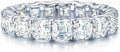 Sterling Silver Square Moissanite Wedding Band, 4mm