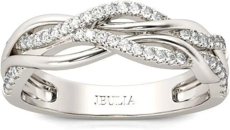 Sterling Silver Cubic Zirconia Wedding Band