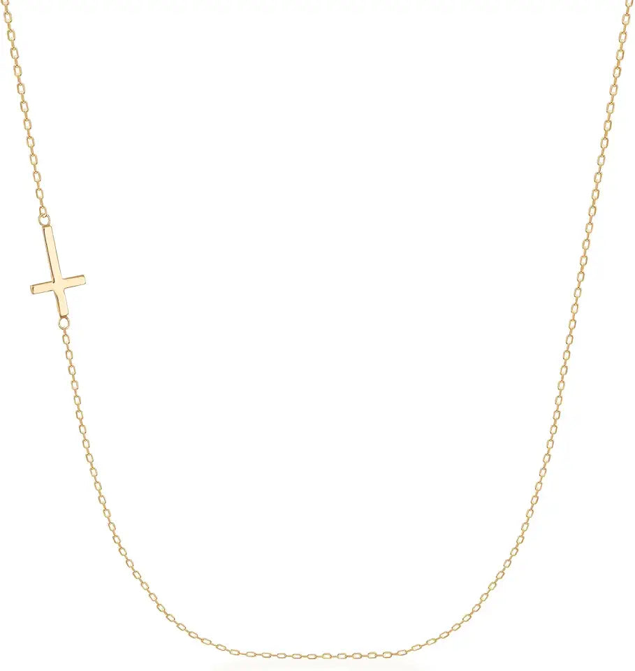 Gold-Tone Cross Necklace