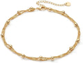 Gold-Tone Cuban Link Layered Bracelet
