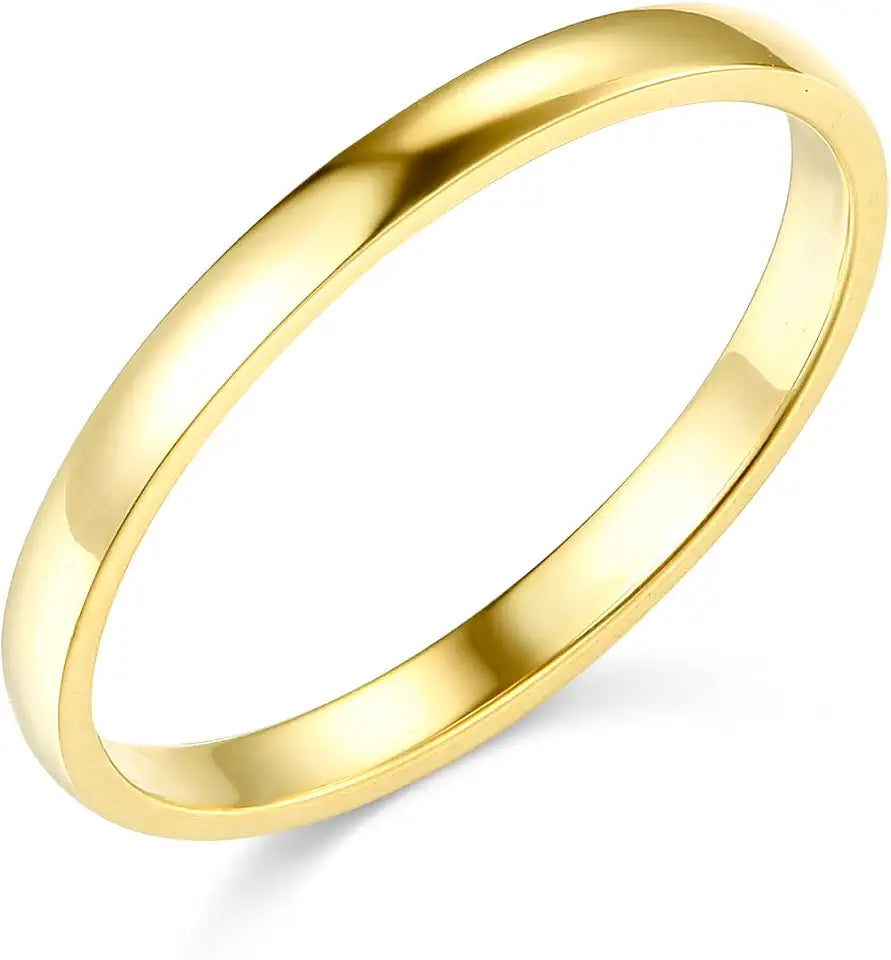 Gold-Tone Wedding Band, 2mm