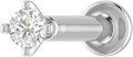 Gold-Tone Stud Solitaire Jewelry Piece