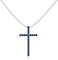 Gold-Tone Birthstone Cross Necklace