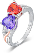 Gold-Tone Birthstone Heart Ring