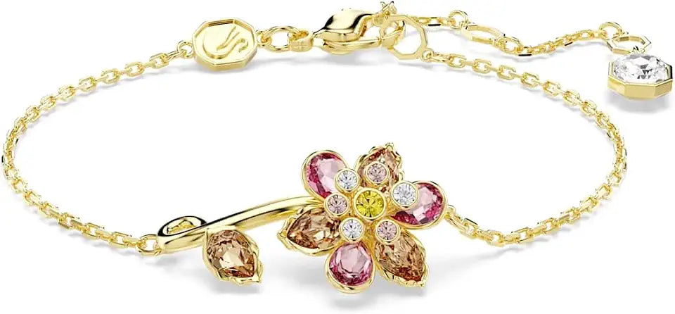 Gold-Tone Floral Bracelet