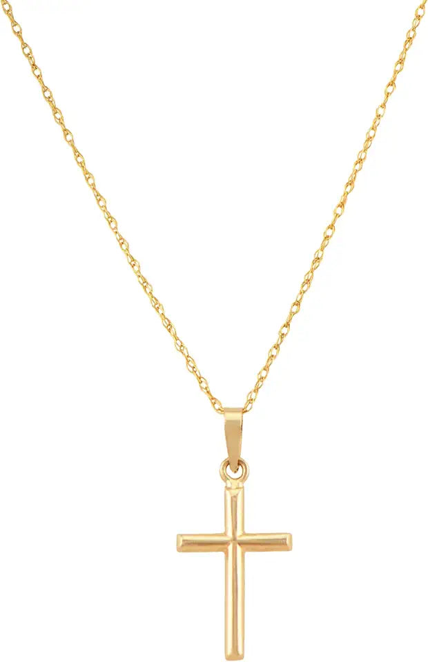 Gold-Tone Cross Necklace