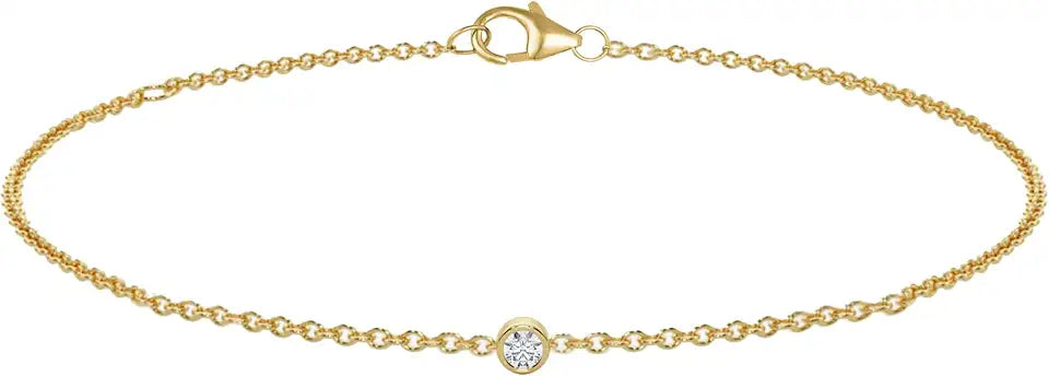 Gold-Tone Lab-Grown Diamond Bracelet, 9.5 inch