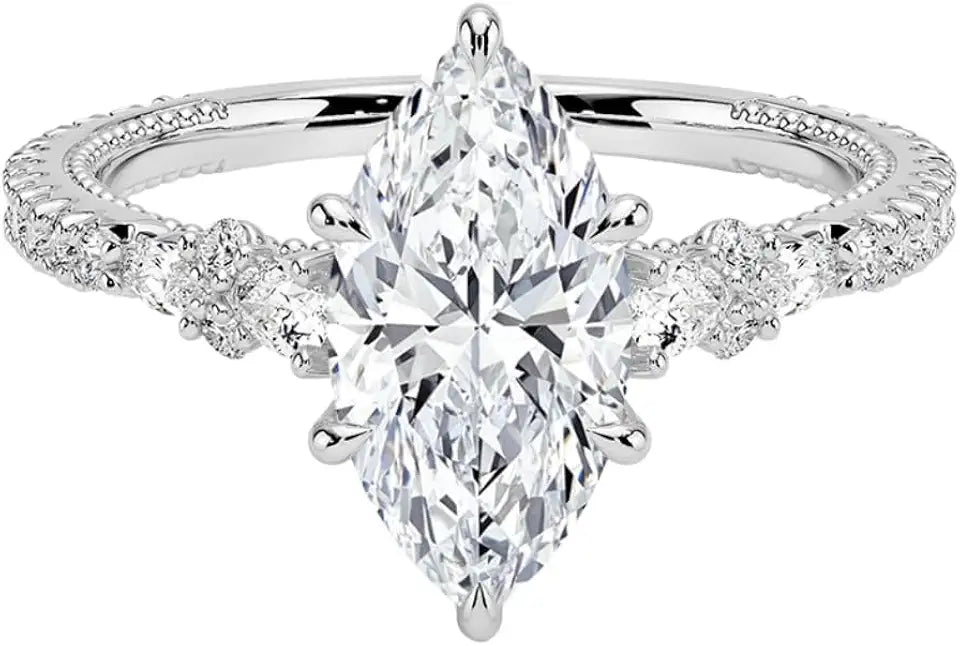 Gold-Tone Lab-Grown Diamond Engagement Ring